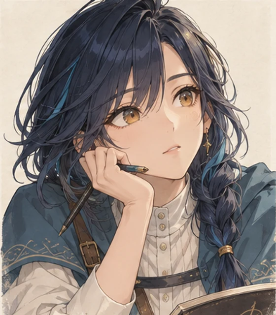 设定图里托腮倾听的澄夏